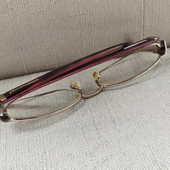 Anne Klein Women Glasses/Eyeglasses Gold Tone Full Rim Eye Wear Frame - Picture 5 of 12